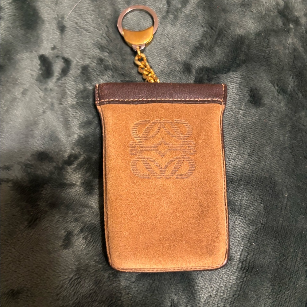 Loewe Tan Suede Key Holder